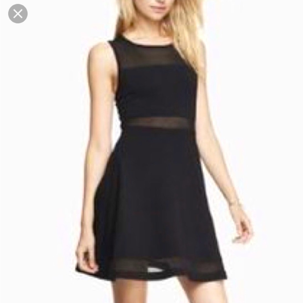 Express dress with mesh insets